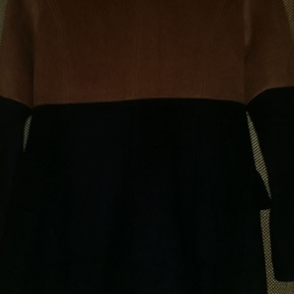 W118 by Walter Baker Two-Toned Tailored Car Coat in Camel & Black Sz S, NWT - Picture 8 of 8